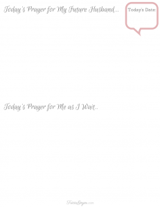 Praying for Your Future Husband Printable Journal - TriciaGoyer.com